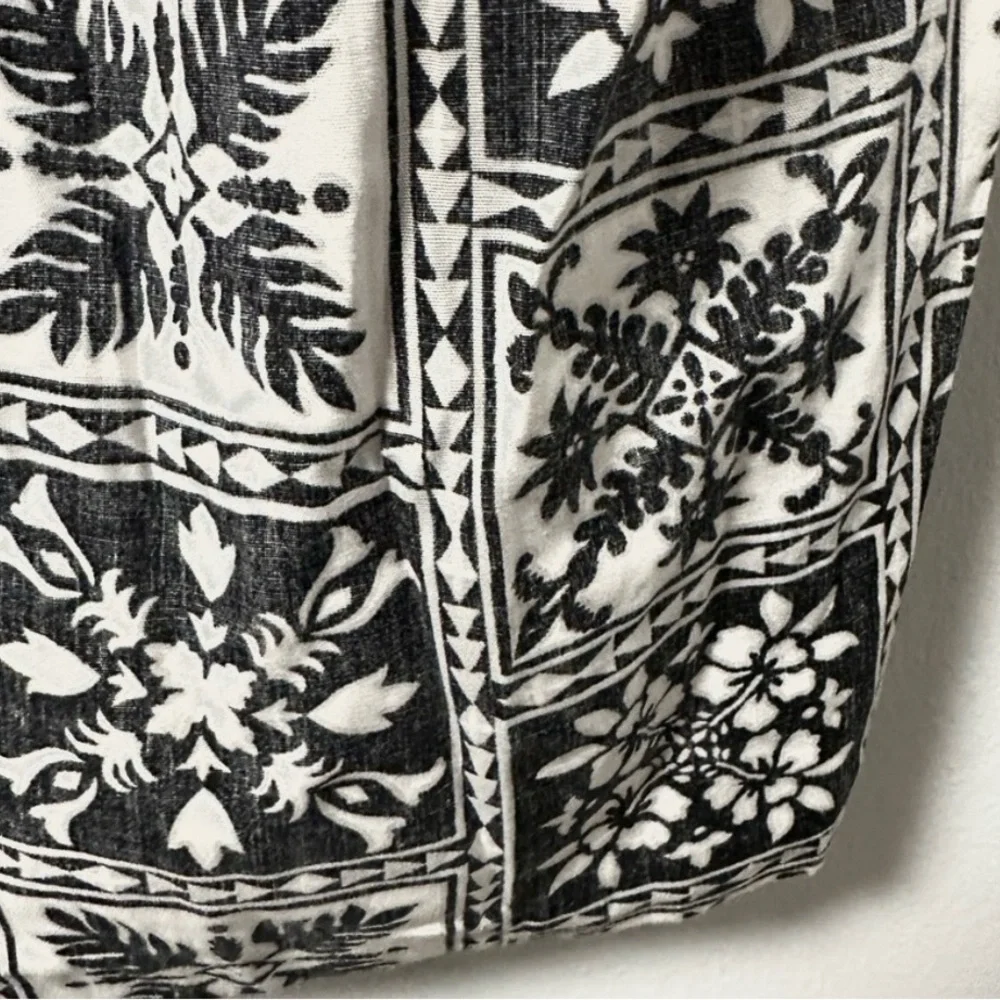 Vintage Rai Nani Black White Button Down Hawaiian Shirt Men’s Size 2XL Vacation